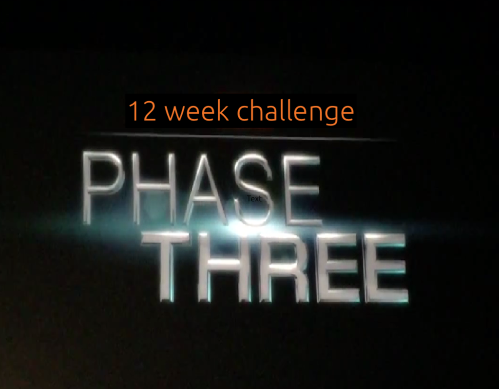 Phase 3 - Peaking  12 week challenge - Storm Fitness Academy